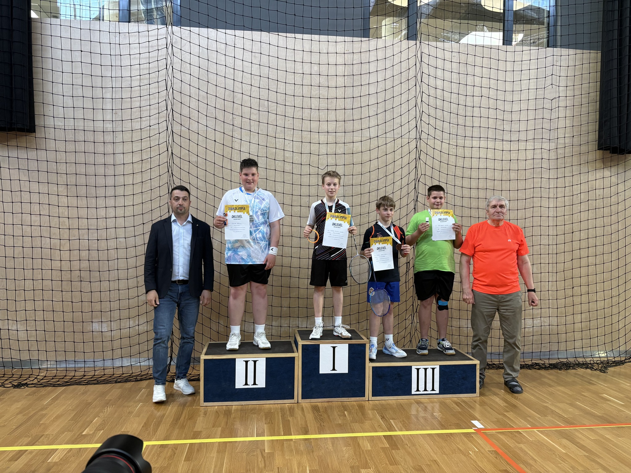 Diákolimpia tollaslabda I. helyezés