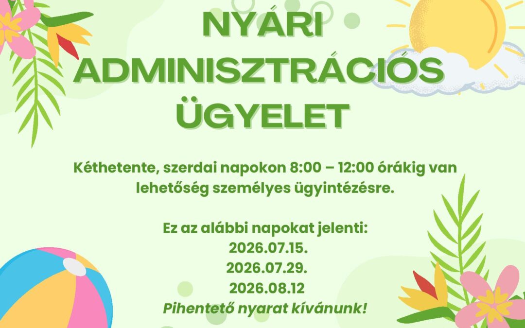 Nyári ügyelet 2026